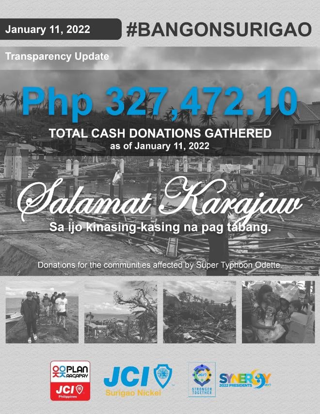 Cash Donation Updates JCI Surigao Nickel