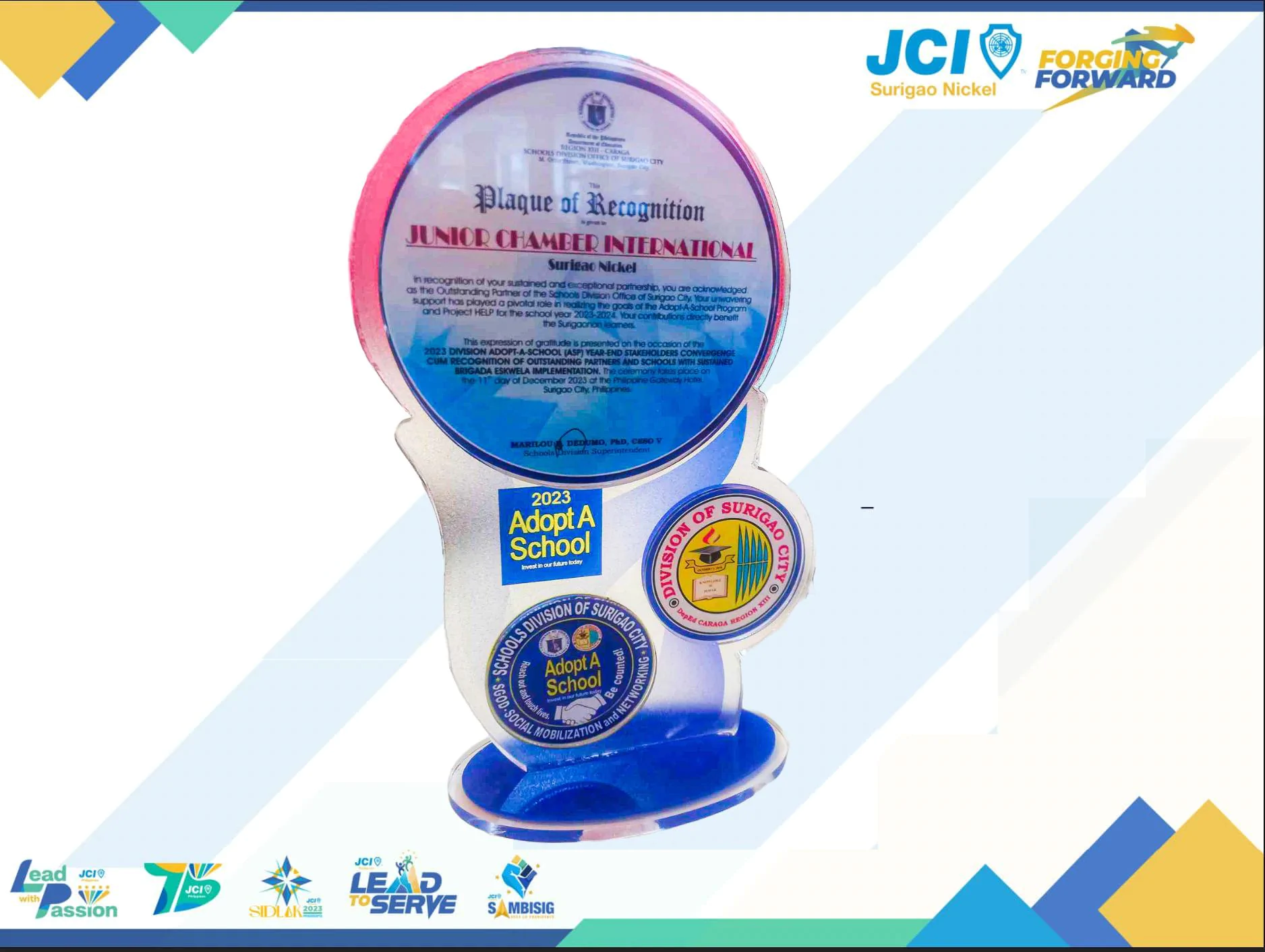DepEd Surigao City Recognizes JCI Surigao Nickel with Prestigious Award