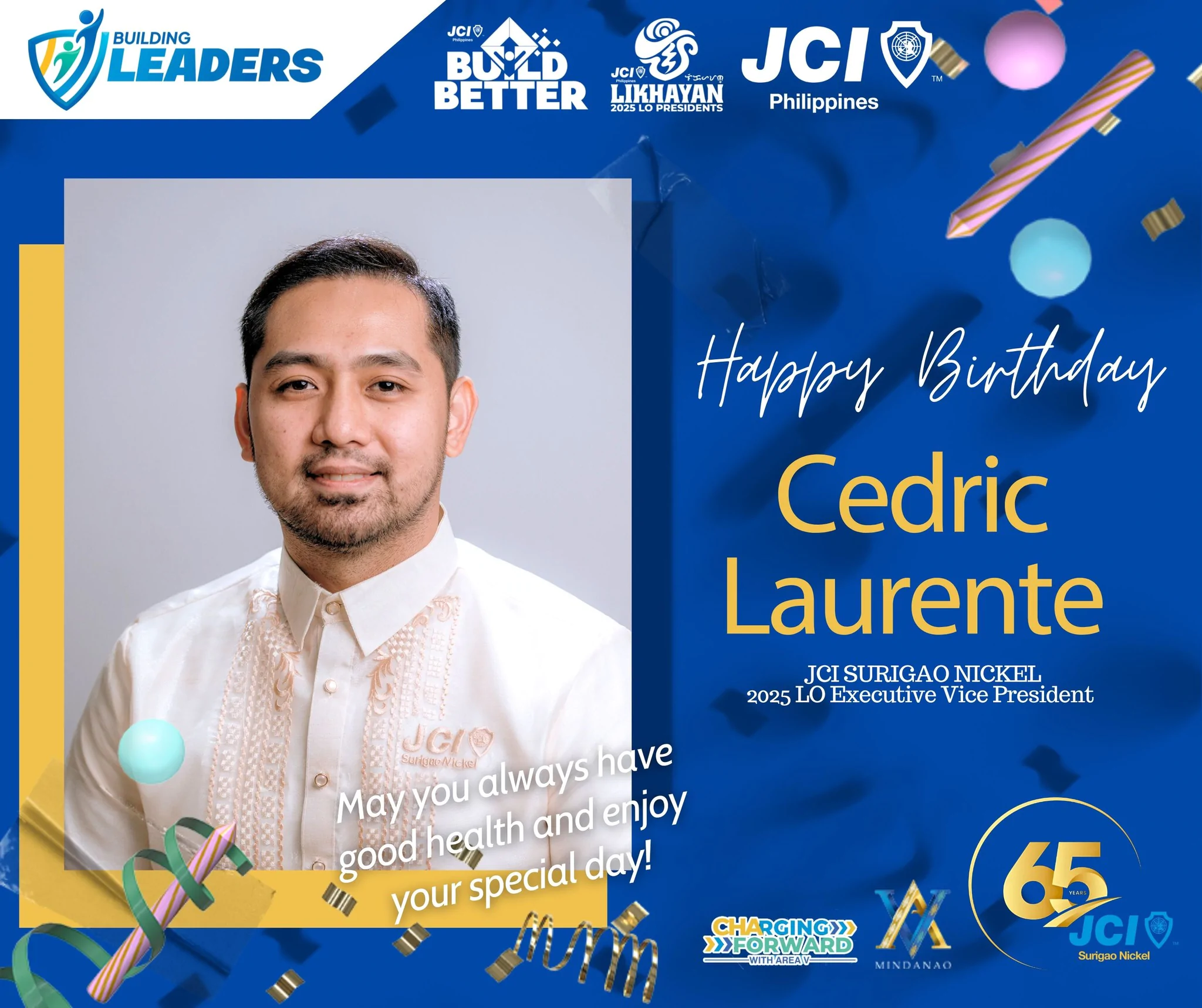 Happy Birthday to our 2025 Executive Vice President, Cedric Laurente!