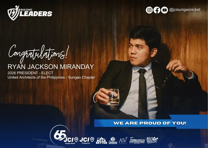Congratulations to Jackson Miranday, 2026 UAP Surigao President-Elect!