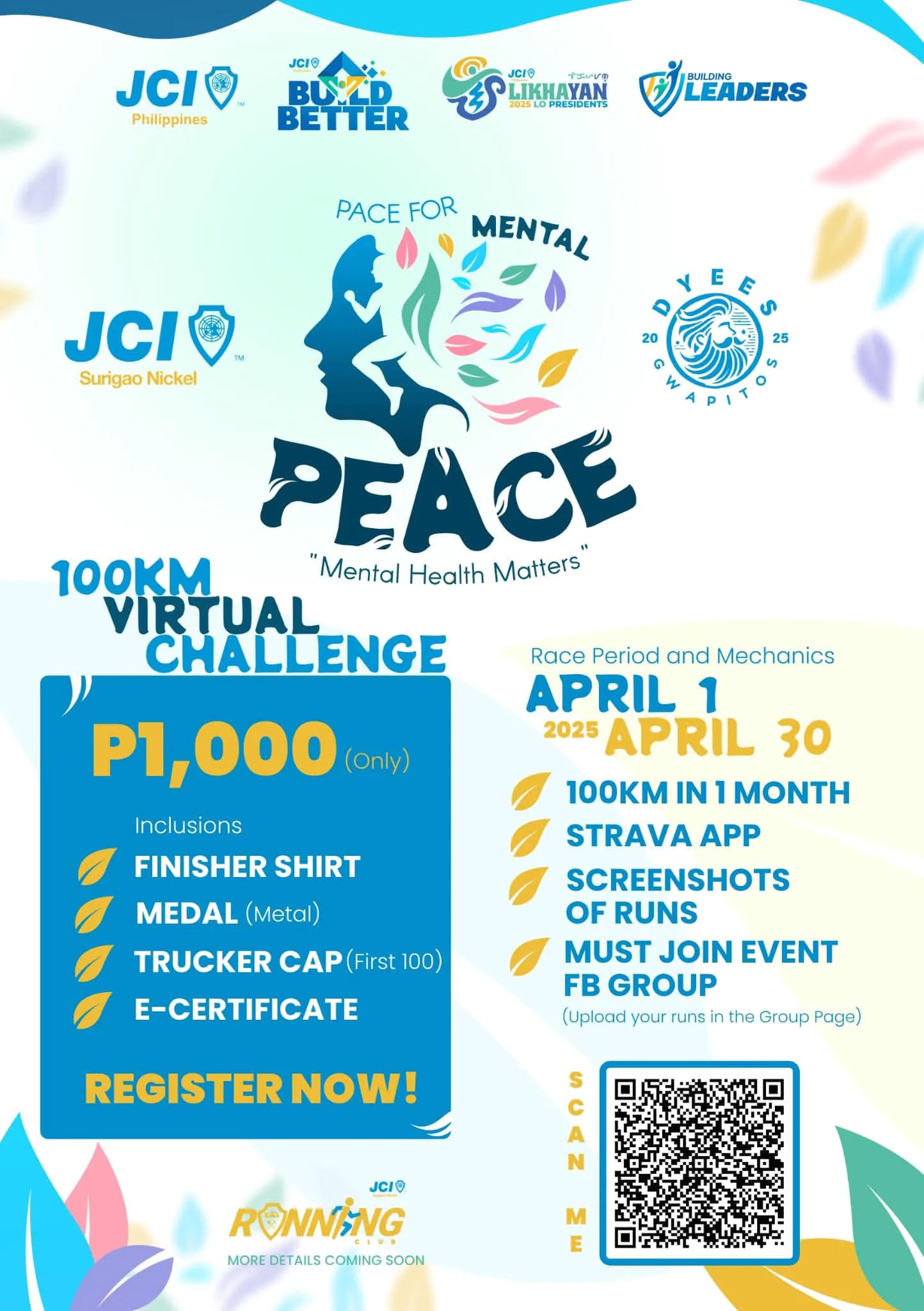 PACE FOR MENTAL PEACE VIRTUAL RUN!