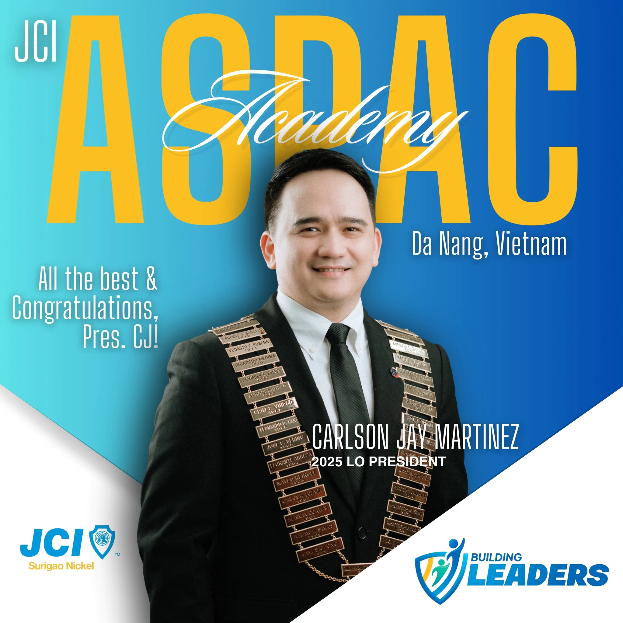 Pres. Carlson Jay Martinez is on his way to Da Nang, Vietnam!